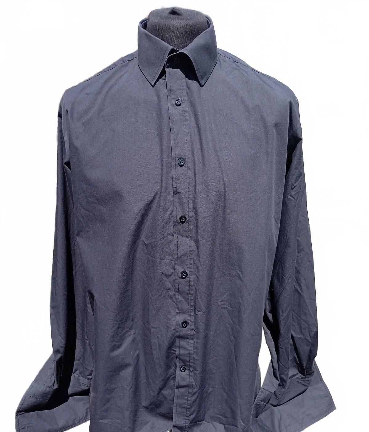 Moss Esq. Black Shirt – 17.5" Neck – Regular Fit – XXL – Worn Once