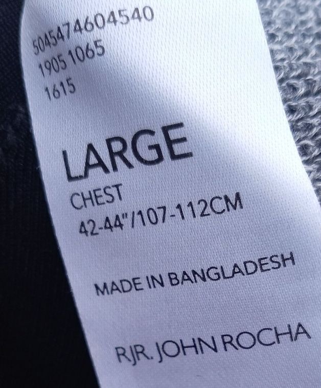 RJR John Rocha Men’s Jumper – Large – Grey Knit – 42–44" Chest – Quality Garment