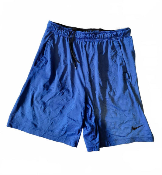 Nike Blue Athletic Shorts with Drawstring Waist - Large