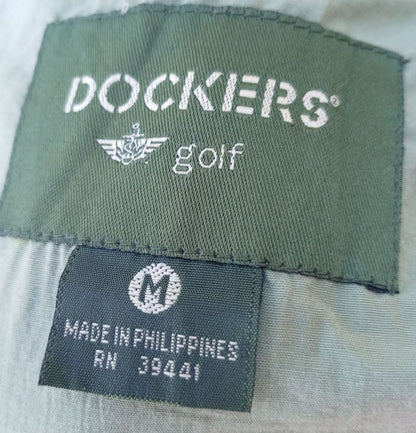 Vintage Dockers Golf Jacket Mens M Navy Blue Oversized 90s Windbreaker 24 P2P