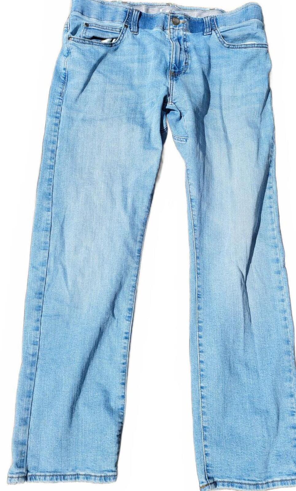 Lee Men's Regular Fit Straight Leg Jeans 34x30 Blue Denim Stretch WM2-20F