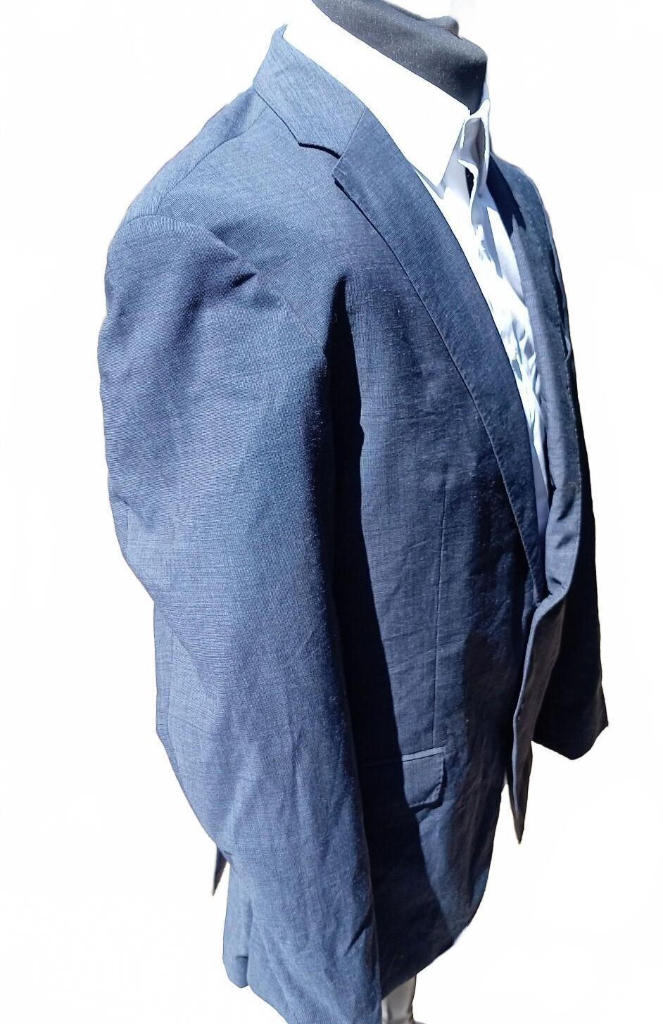 Hugo Boss Men's Suit Jacket Blue Textured UK 44R EU 54 Regular Fit