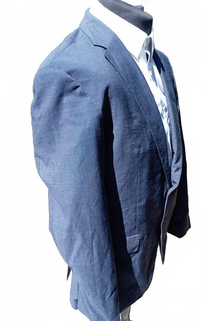 Hugo Boss Men's Suit Jacket Blue Textured UK 44R EU 54 Regular Fit