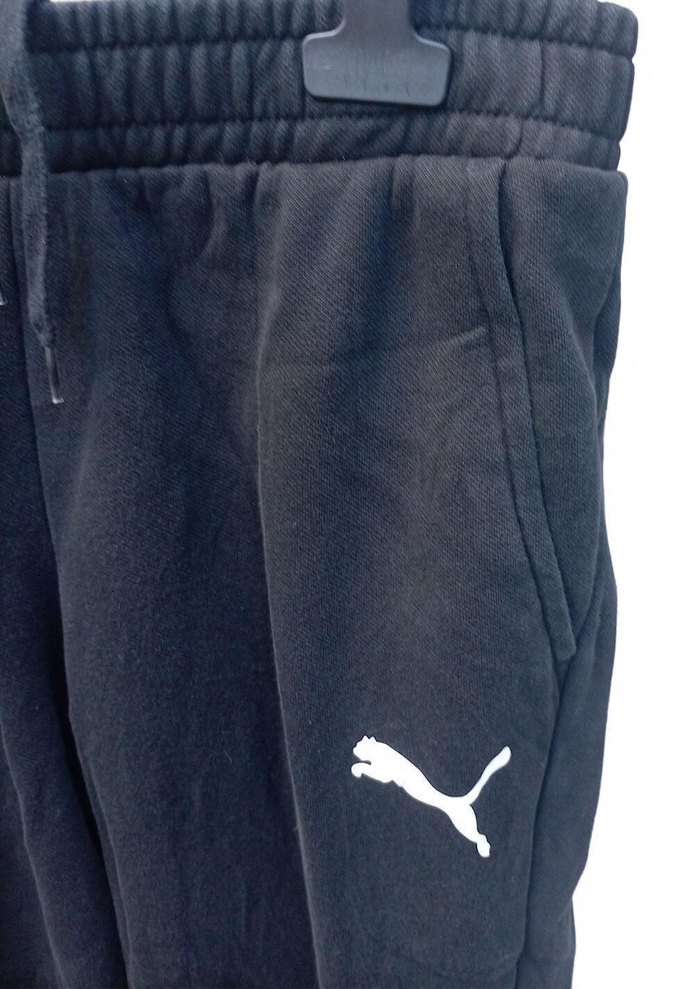 Puma Black Jogger Sweatpants with Logo - Large