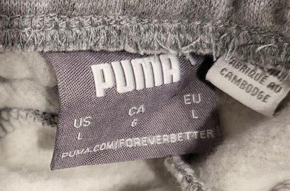 Puma Essentials Joggers Men’s M – Grey – Fleece – Cuffed – Drawstring Waist