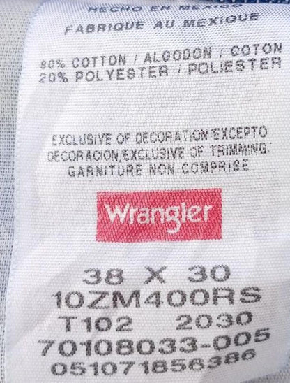 Wrangler Men’s Jeans W38 L30 – Blue Denim – Straight Fit – 80/20 Cotton Blend