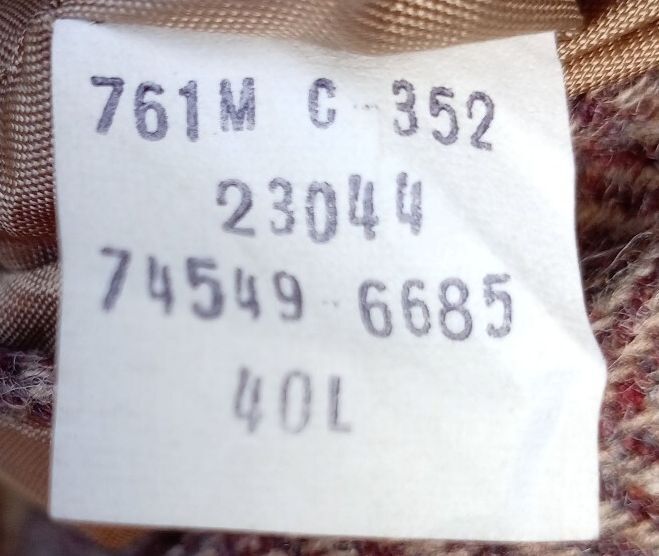Vintage Levis Tailored Classics Tweed Blazer Jacket Brown Herringbone UK 40L 42R