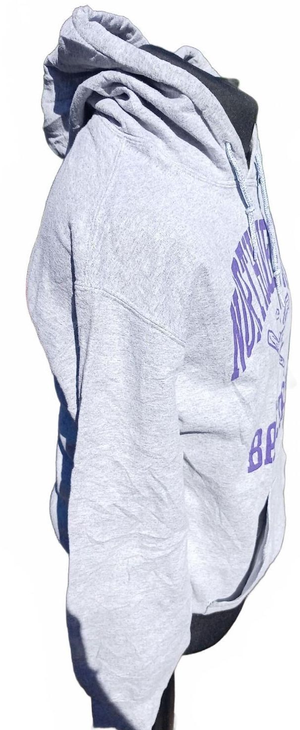 Northwestern Baseball Grey Hoodie Sweatshirt - Medium - 21" P2P