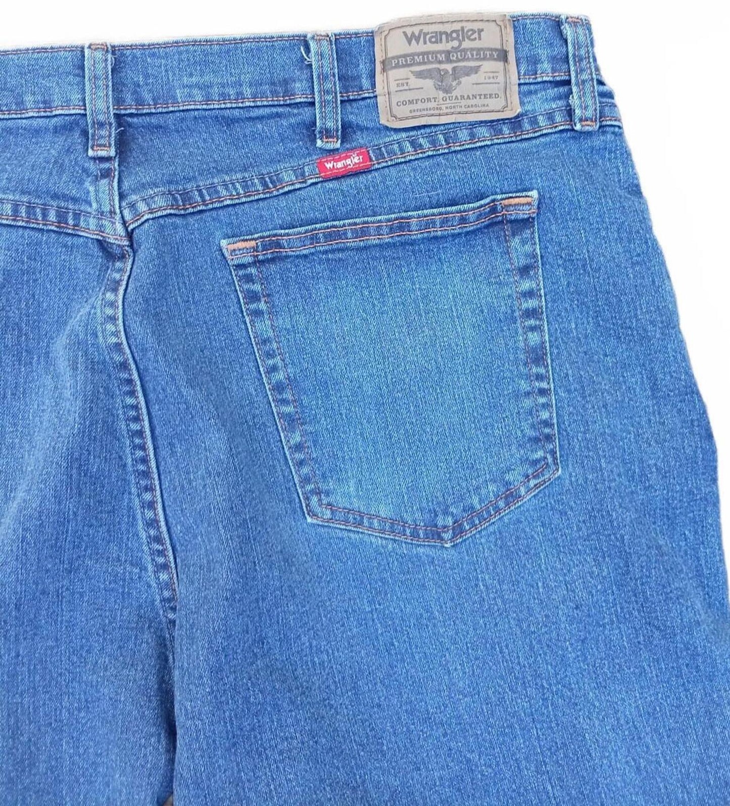 Wrangler Five Star Men's Relaxed Fit Jeans Blue Flex Stretch Denim W38 L32