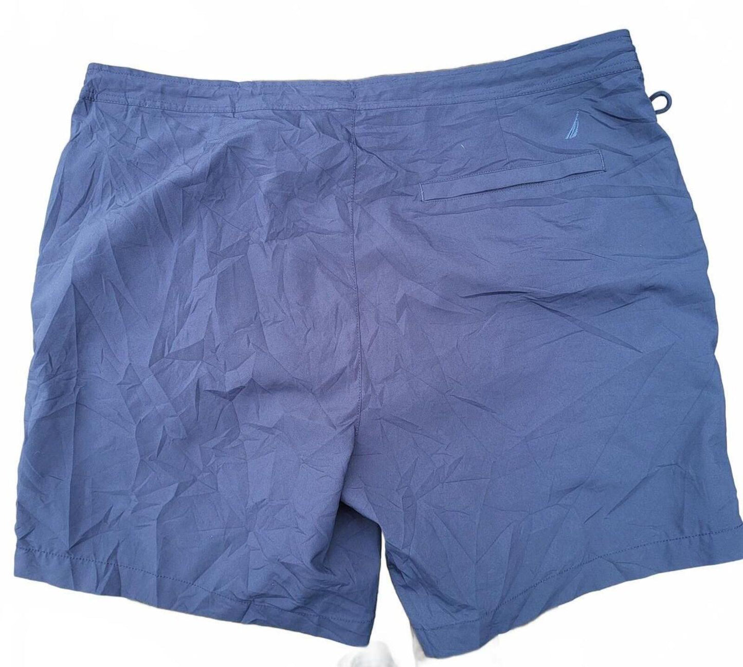 Nautica NavTech Men's Navy Blue Swim Shorts with Side Pocket - Size 36W