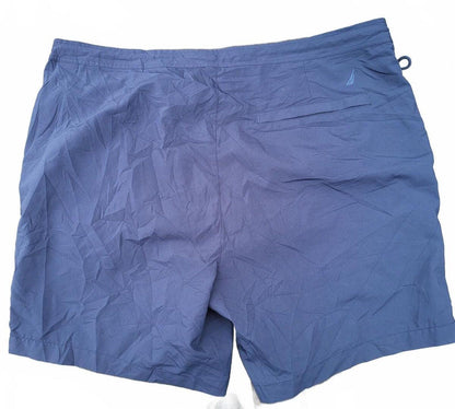 Nautica NavTech Men's Navy Blue Swim Shorts with Side Pocket - Size 36W