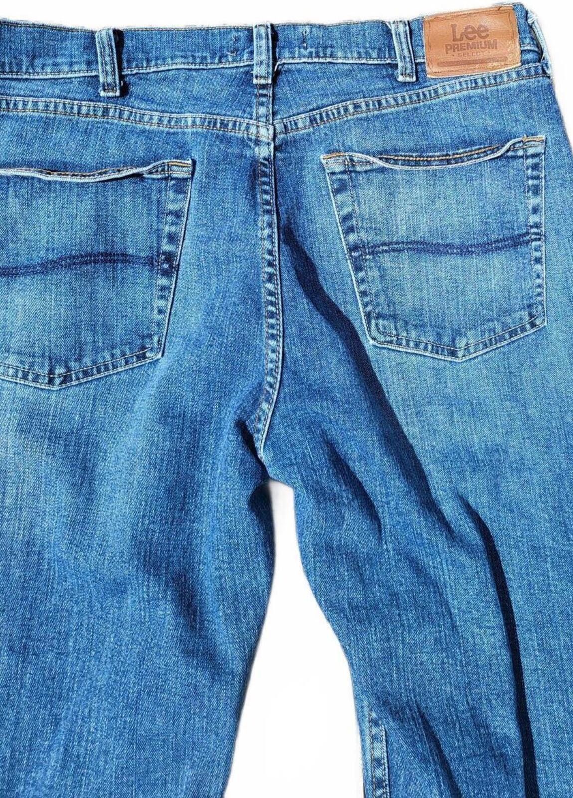 Lee Men's Regular Fit Straight Leg Jeans W36 L34 Blue Denim Comfort Stretch