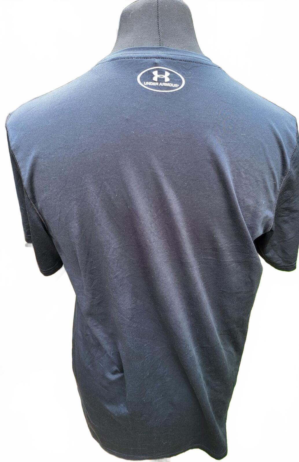 Under Armour Medium Grey Gym Tee - Green Sun Logo Graphic