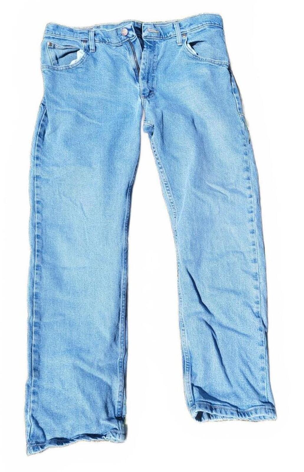 Wrangler Light Blue Jeans 36x30 Stretch Denim 1096FXVDB