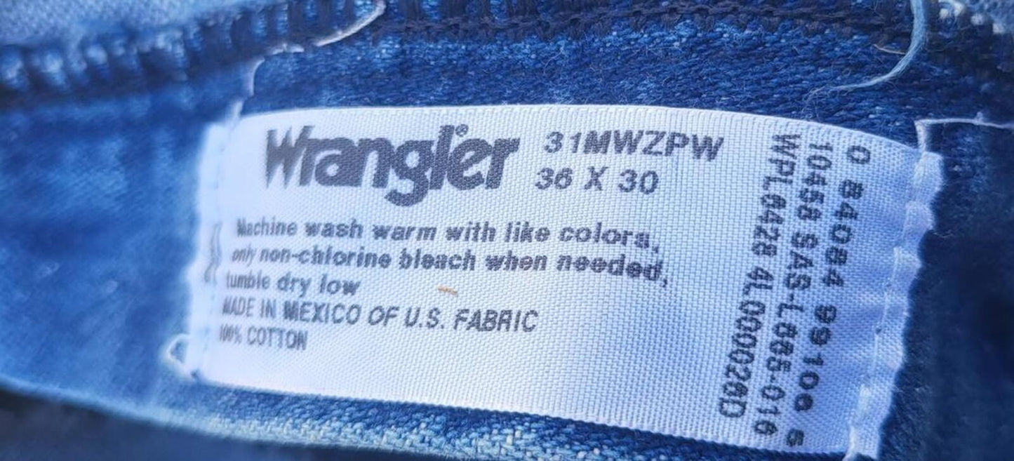 Wrangler Authentics Men's Regular Fit Jeans Dark Stonewash Blue Denim W36 L30
