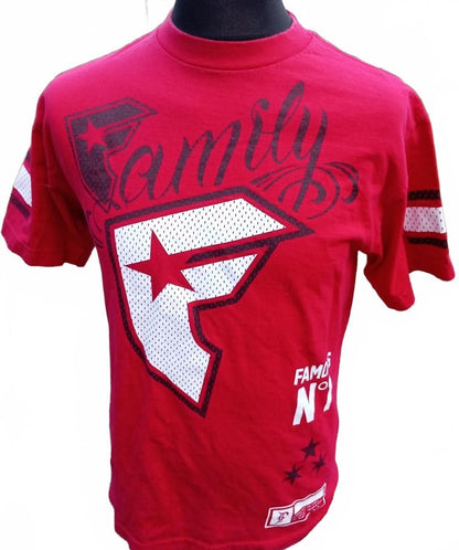 Famous Stars and Straps Graphic T-Shirt Men's M Red Y2K Skate Streetwear