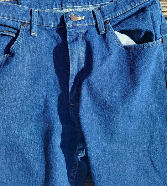 Wrangler Comfort Flex Mens Jeans Size W34 L34 Straight Leg Blue Denim