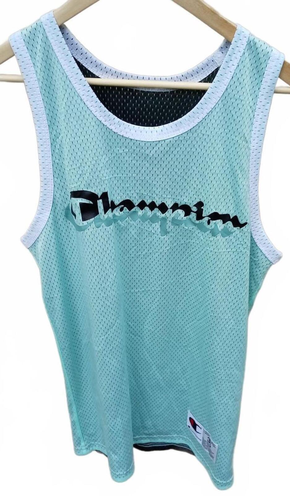 Vintage 90s Champion Reversible Vest - Teal/Black - Size Small (36" chest)