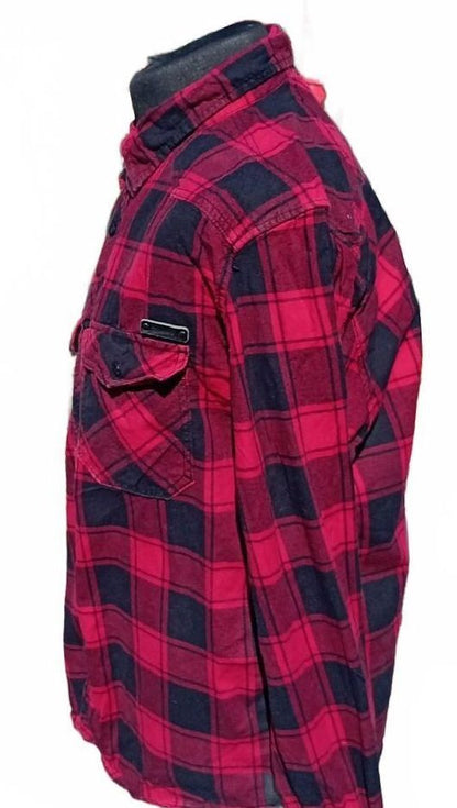 Brandit XL Shirt – Regular Fit – Red/Black Check – Casual Workwear