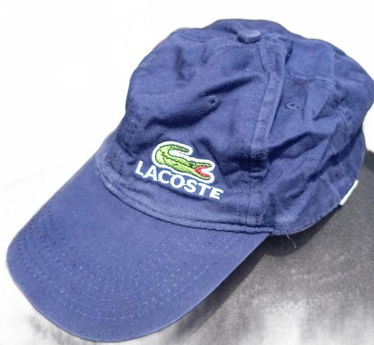 Lacoste Navy Blue Baseball Cap with Embroidered Crocodile Logo
