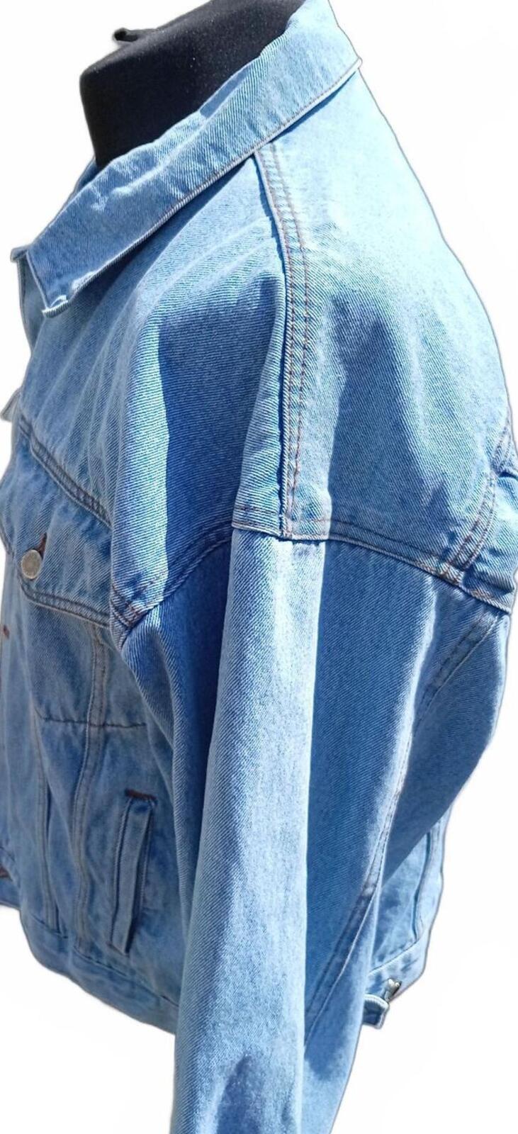 Vintage Wrangler Hero Denim Trucker Jacket - Size Large (Oversized 25" P2P)