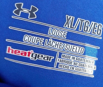 Under Armour HeatGear Loose Fit Long Sleeve Quarter Zip Top XL Blue