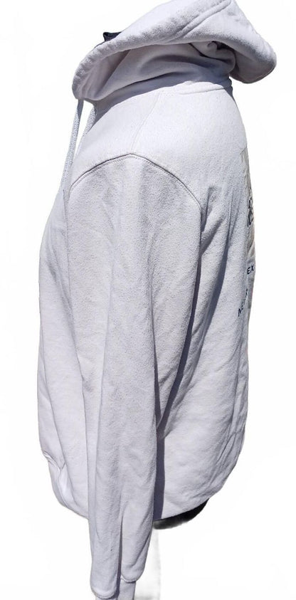 The North Face Hoodie – Large – 23" P2P – White/Grey – Soft Cotton – VGC