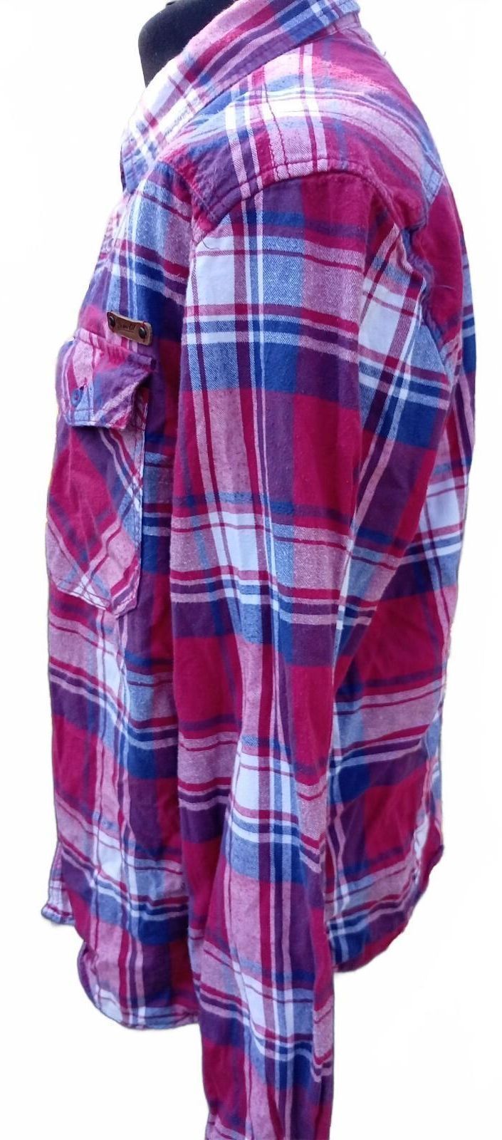 Brandit XL Shirt – Regular Fit – Red/Blue/White Check – Casual Workwear