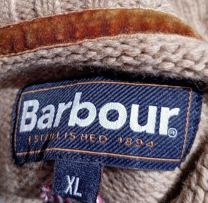 Barbour Men's Essential Chunky Half Button Jumper Beige XL MKN0585BE51 (24" P2P)