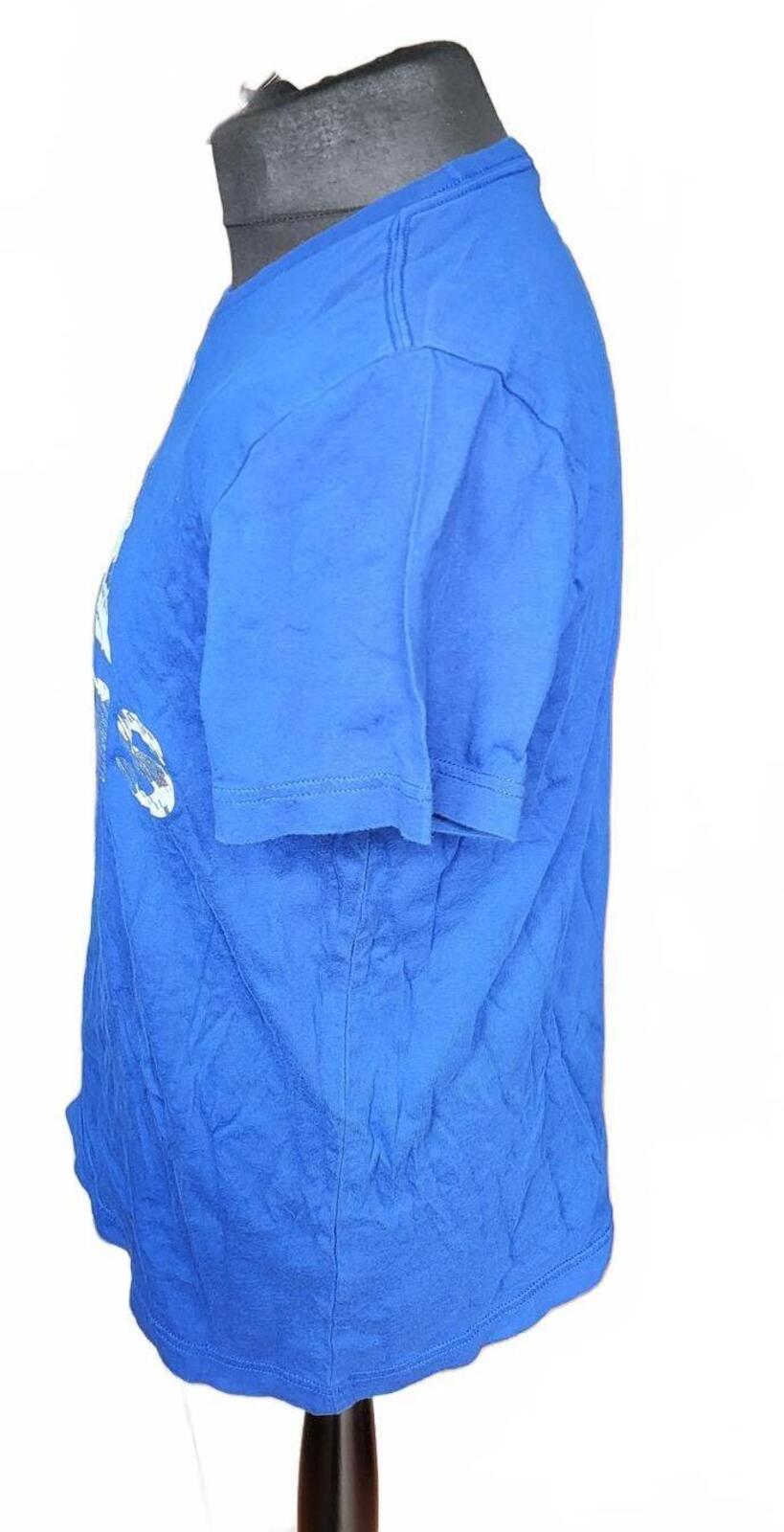 Adidas Blue Logo Graphic T-Shirt - Medium