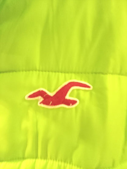 Hollister Neon Green Puffer Vest/Gilet - XL