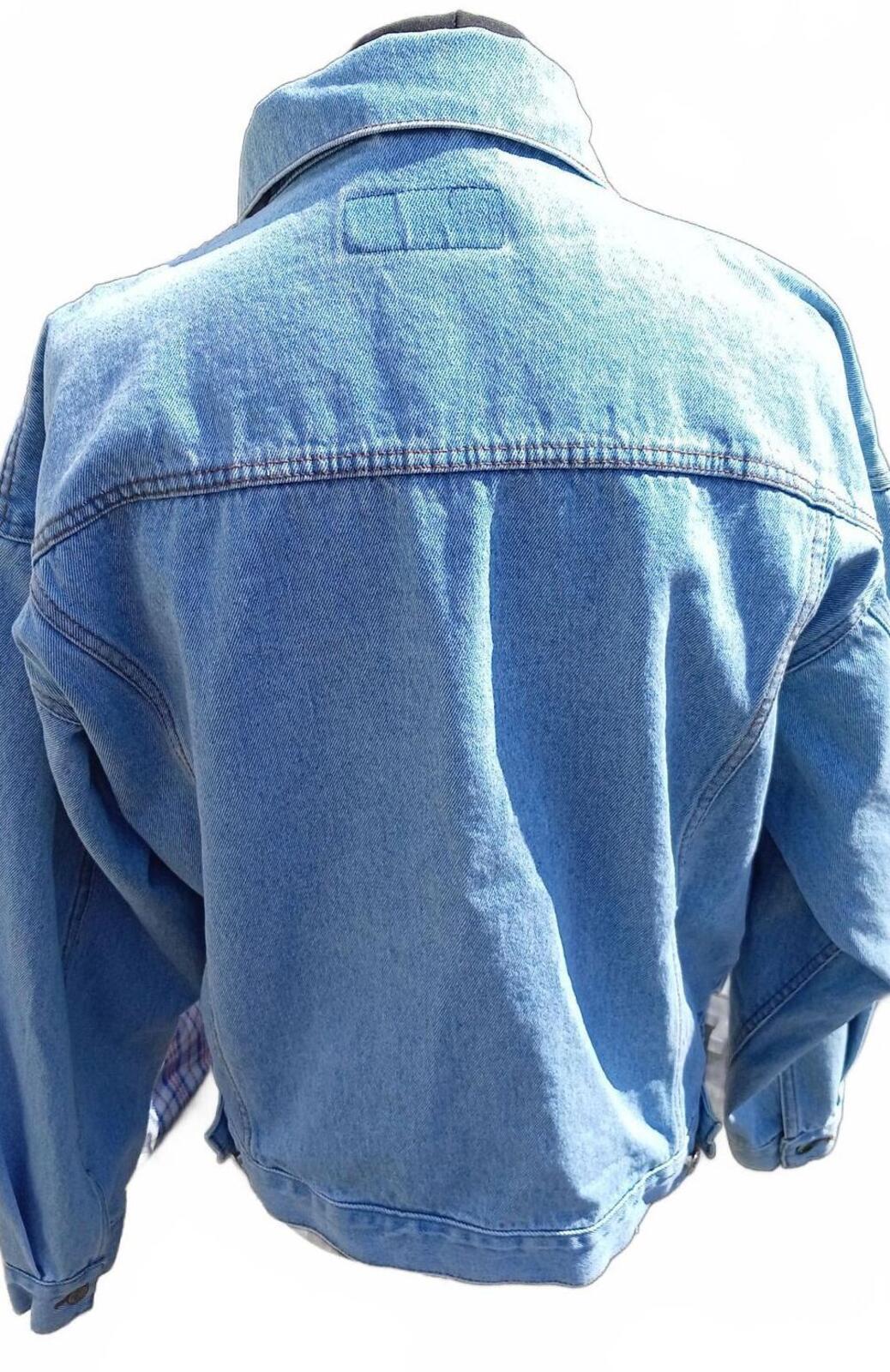 Vintage Wrangler Hero Denim Trucker Jacket - Size Large (Oversized 25" P2P)