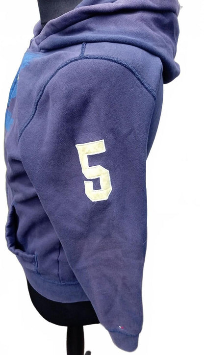 Tommy Hilfiger Navy Blue Zip-Up Hoodie Large 12-14 20" p2p