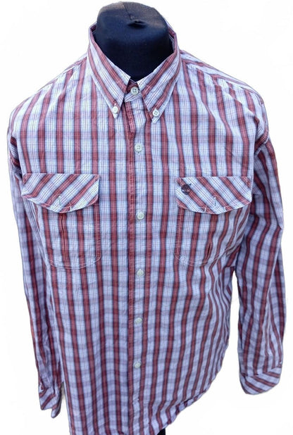 Vintage Y2K Timberland Men's XL Slim Fit Button Down Shirt Spotless 23" P2P
