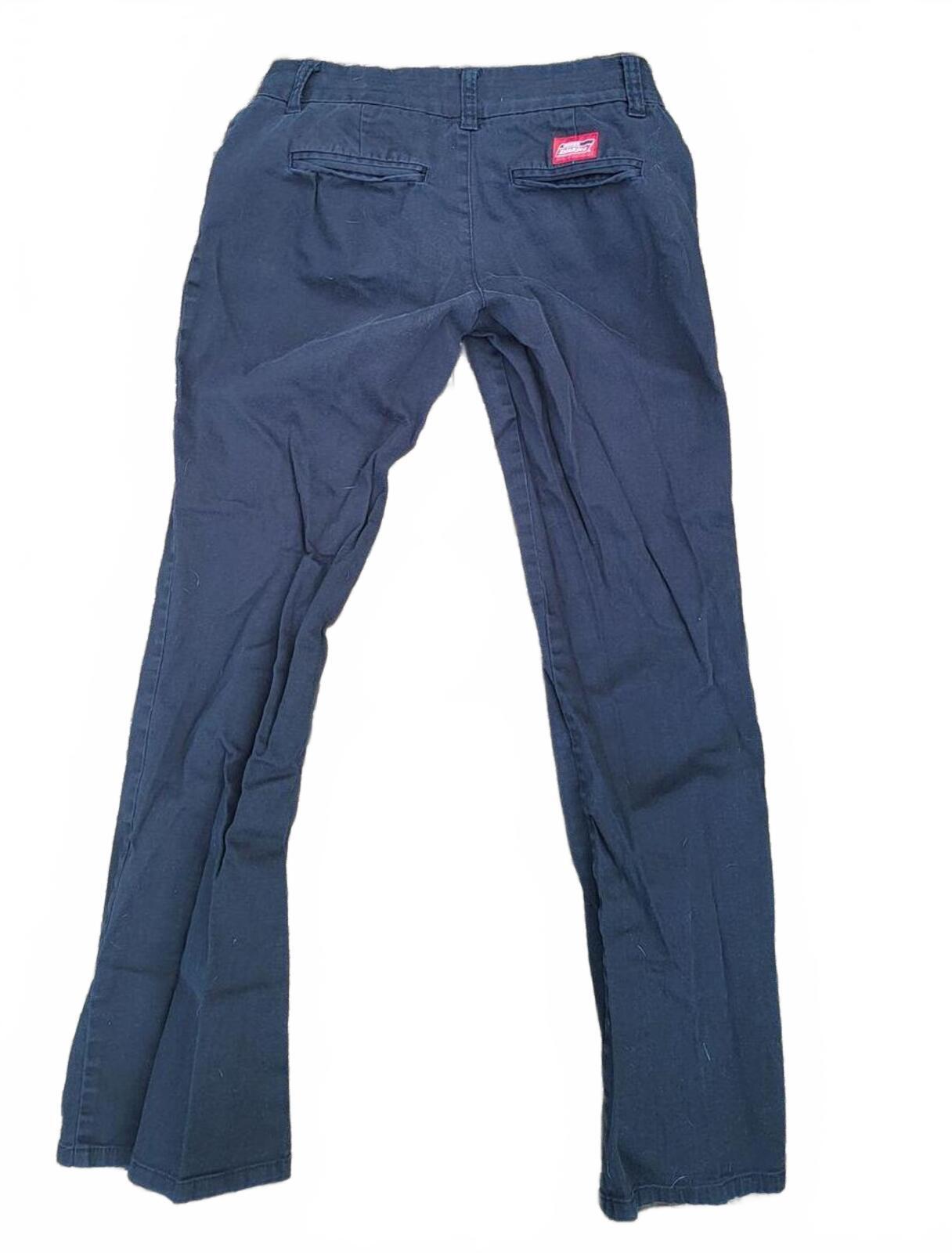 Dickies Navy Blue Bootcut Trousers - Size 3 - Y2K Skater / Workwear