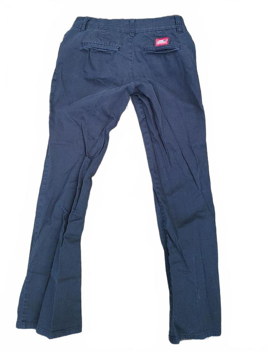 Dickies Navy Blue Bootcut Trousers - Size 3 - Y2K Skater / Workwear