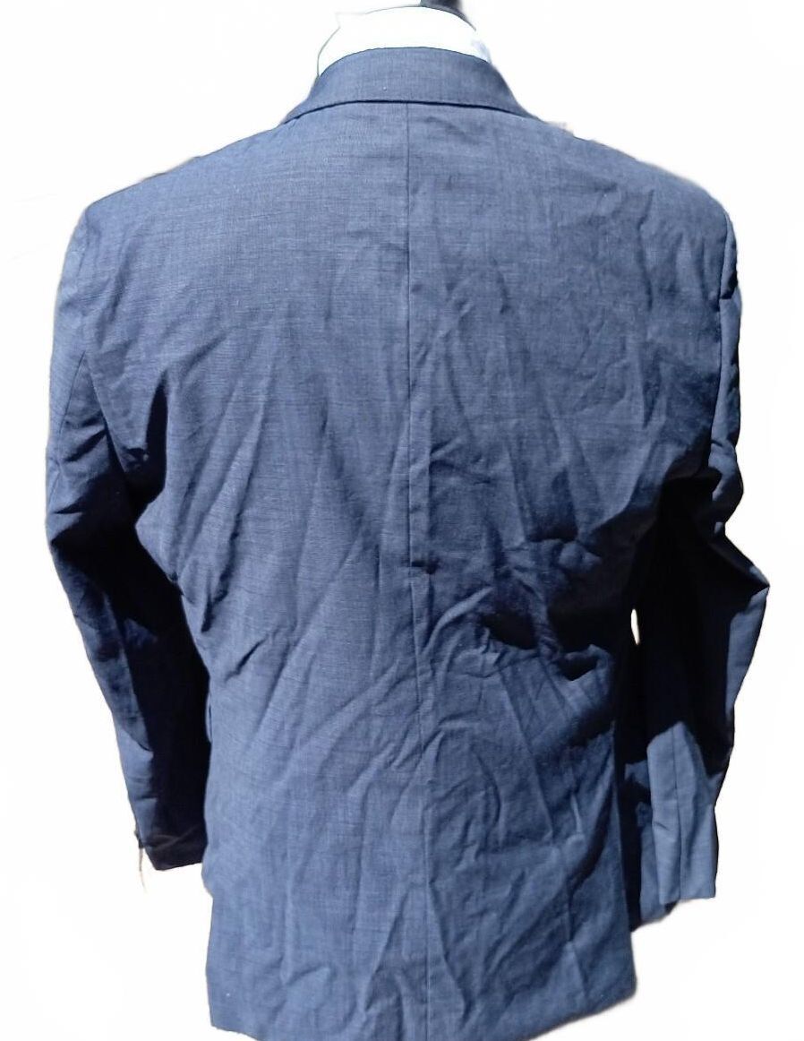 Hugo Boss Men's Suit Jacket Blue Textured UK 44R EU 54 Regular Fit