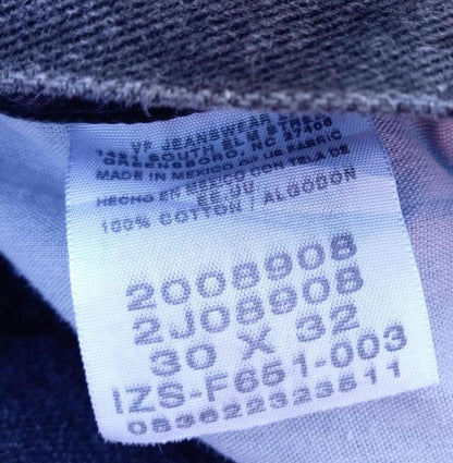 Lee 200-8908 Men's Jeans Size 30x32 Regular Straight Heavyweight Black Cotton