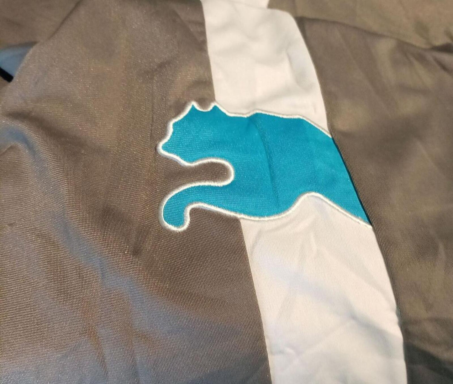 Puma Grey Track Pants with Side Stripe and Logo XL