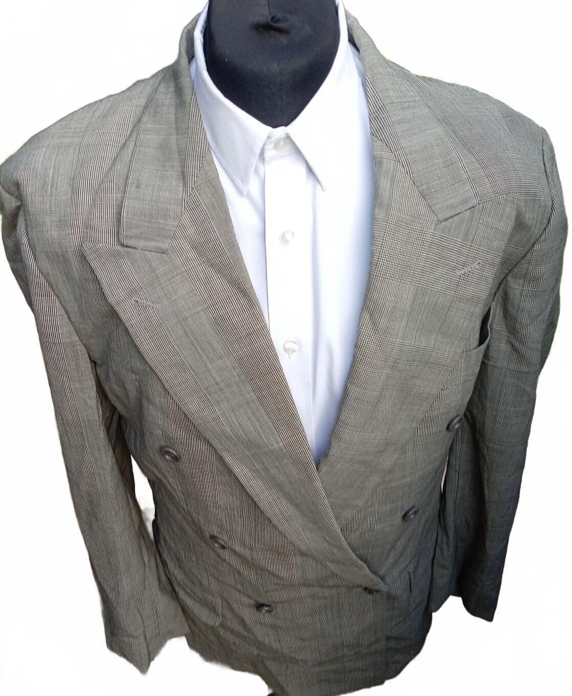 Vintage 80s Hugo Boss Al Capone Chicago Double Breasted Blazer UK 42R Jerome's
