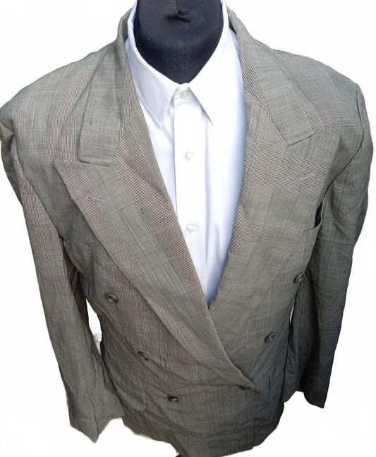 Vintage 80s Hugo Boss Al Capone Chicago Double Breasted Blazer UK 42R Jerome's