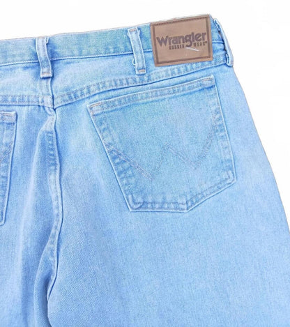 Wrangler Men's Workwear Jeans Light Wash Distressed Skate DIY Denim W34 L30