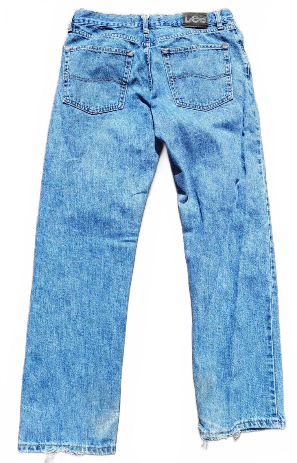 Lee Men’s Jeans W32 L30 – Blue Denim – 100% Cotton – Straight Fit