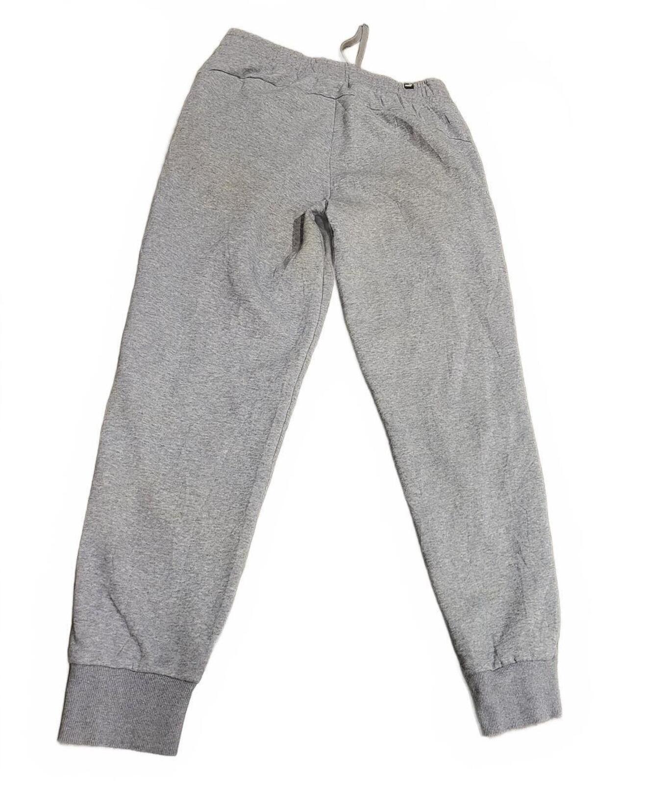Puma Essentials Joggers Men’s M – Grey – Fleece – Cuffed – Drawstring Waist