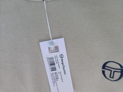 Sergio Tacchini Men's Court Crew Neck Sweater - XXL - Pelican Beige - BNWT