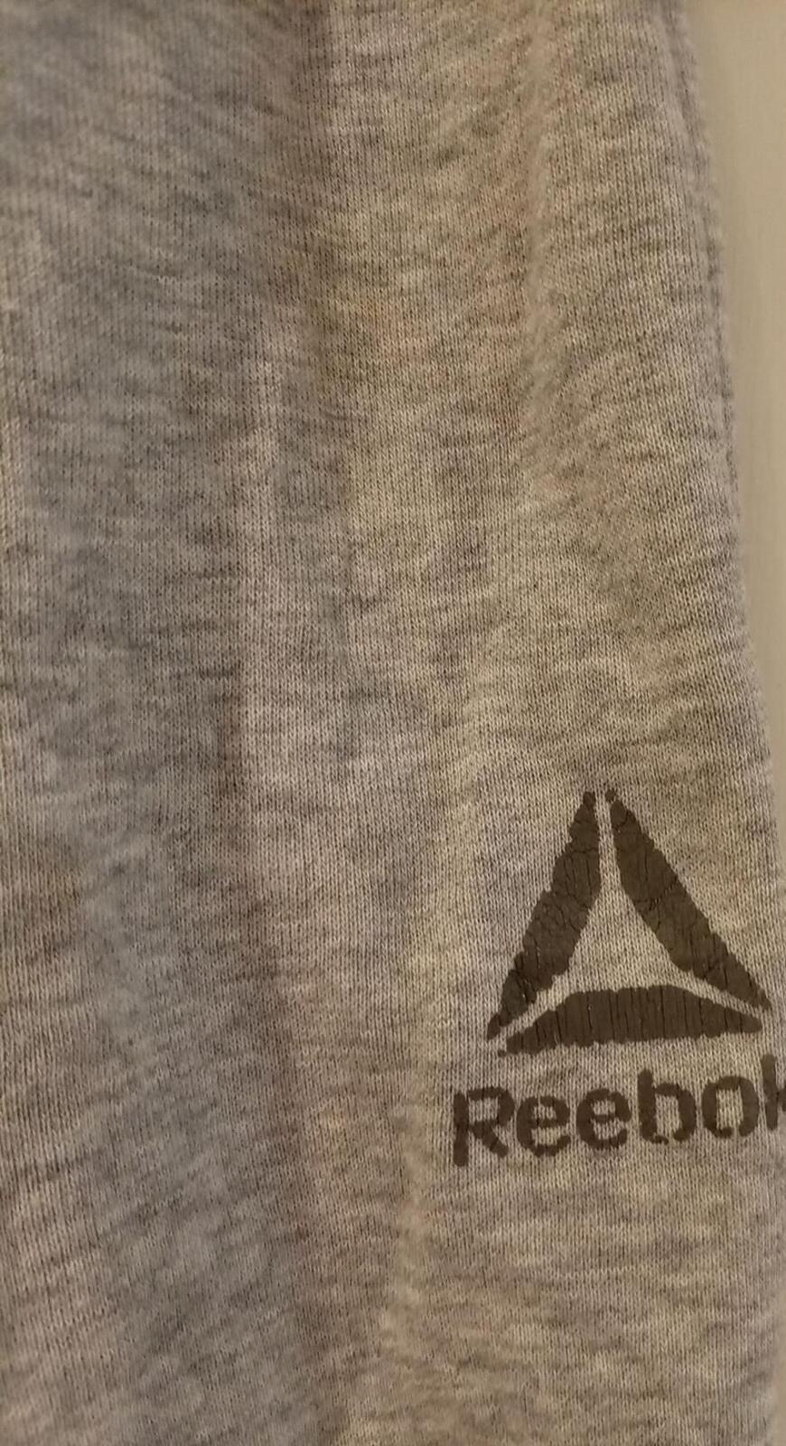 Reebok Grey Jogger Sweatpants with Drawstring Waist - Medium