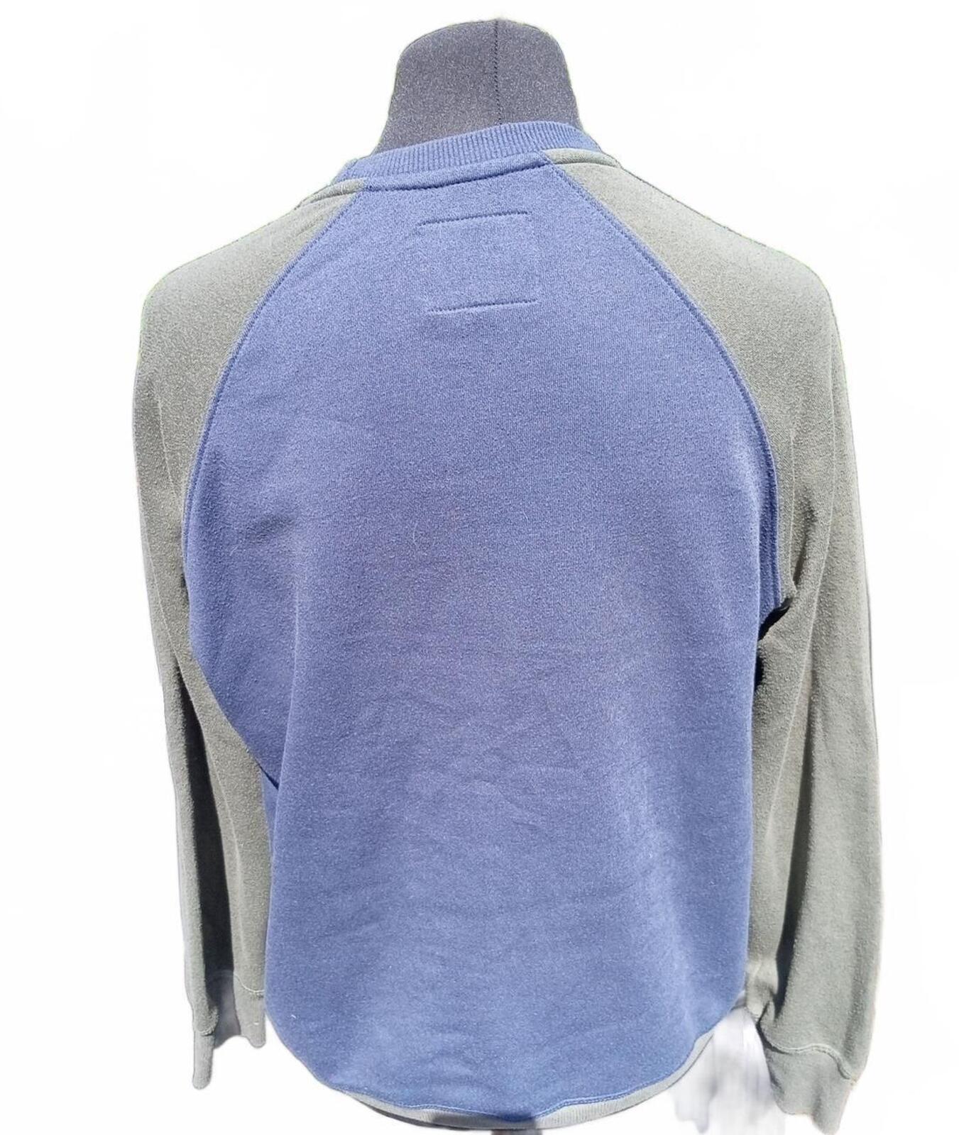 Lambretta Originals Carnaby Street Raglan Sweatshirt Blue Grey - Large 23" P2P