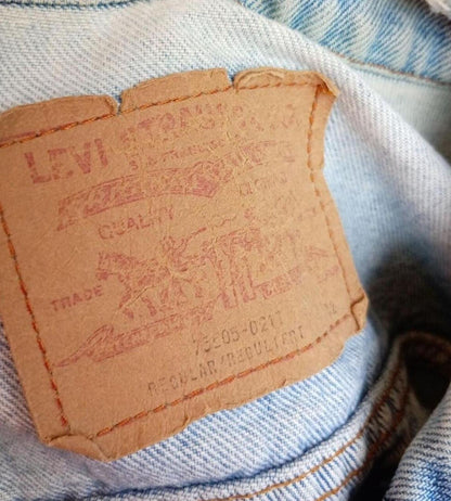 Vintage Levis 75505 0217 Denim Trucker Jacket Light Wash 80s 90s Small e Large