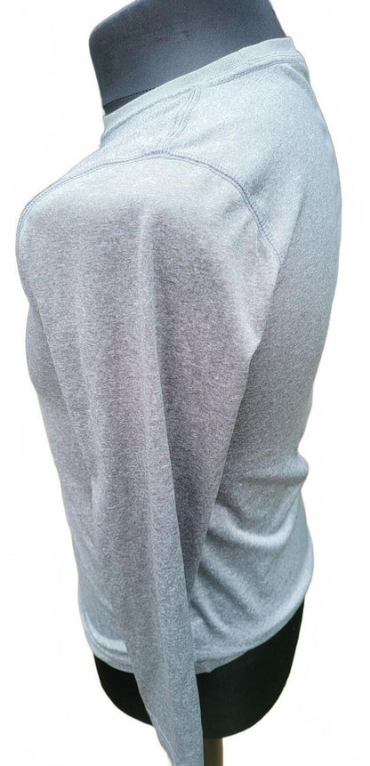 Nike Air Jordan Long Sleeve Grey Top Red Jumpman Logo - Size Large
