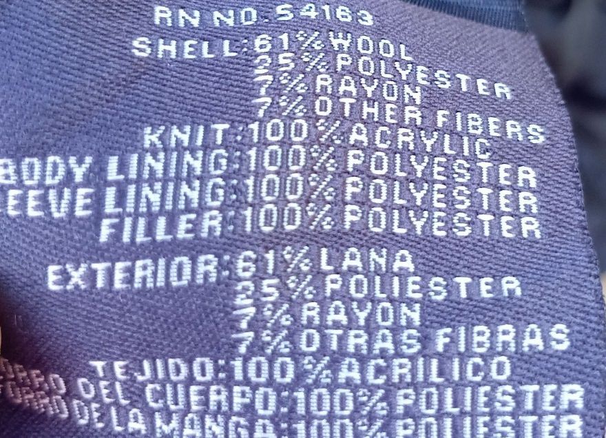 Dockers Mens XL Wool Blend Military Field Jacket Grey Heavy Utility Coat 23" P2P